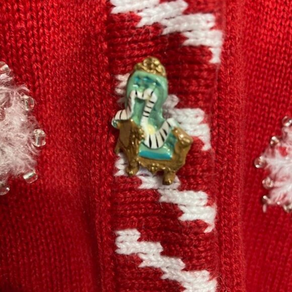 Storybook Knits Vintage Christmas Sweater, Santa & Mrs. Claus (Size L) - Picture 3 of 6